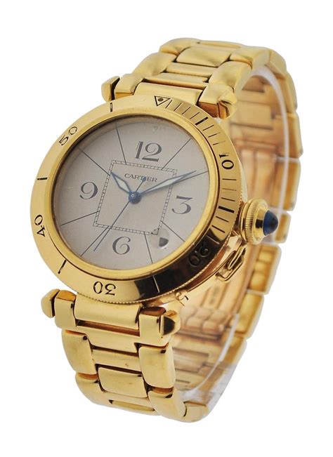 cartier pasha gold replica|cartier pasha gold watch price.